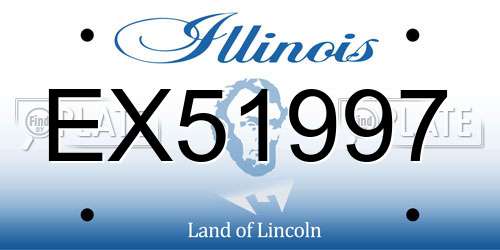 EX51997 Illinois License Plate