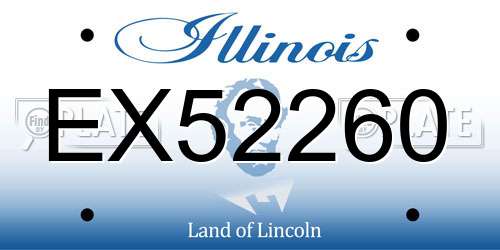 EX52260 Illinois License Plate