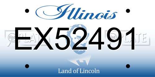 EX52491 Illinois License Plate