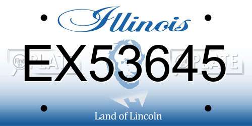 EX53645 Illinois License Plate