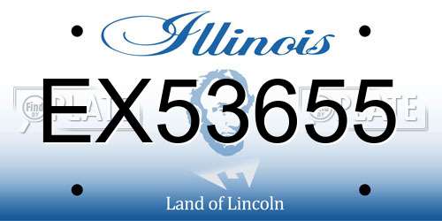 EX53655 Illinois License Plate