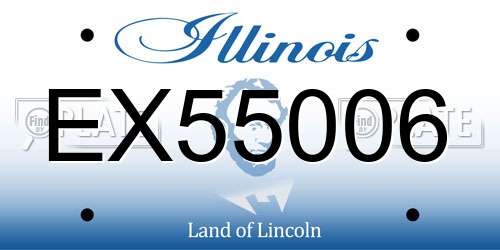 EX55006 Illinois License Plate