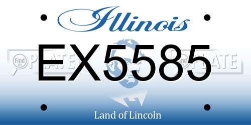 EX5585 Illinois License Plate