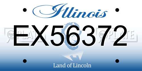 EX56372 Illinois License Plate