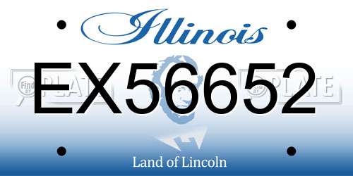 EX56652 Illinois License Plate