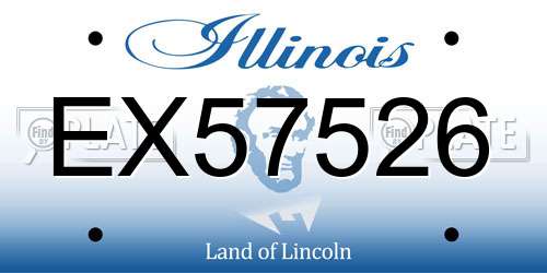 EX57526 Illinois License Plate