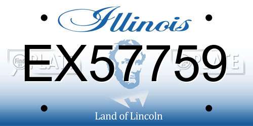 EX57759 Illinois License Plate