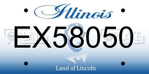 EX58050 Illinois License Plate