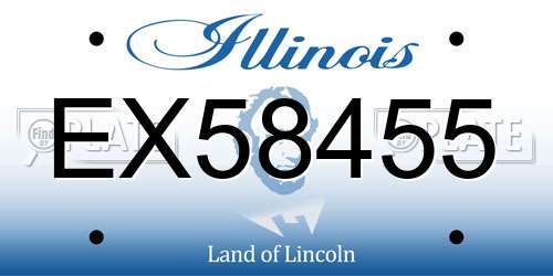 EX58455 Illinois License Plate
