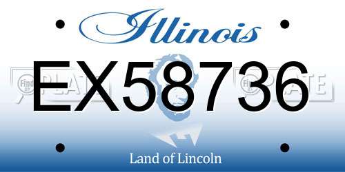 EX58736 Illinois License Plate