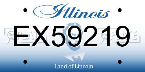 EX59219 Illinois License Plate
