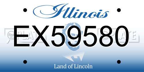 EX59580 Illinois License Plate