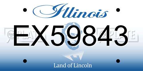 EX59843 Illinois License Plate