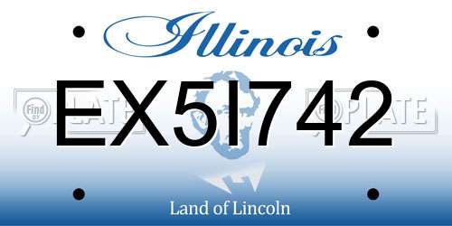 EX5I742 Illinois License Plate