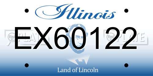 EX60122 Illinois License Plate
