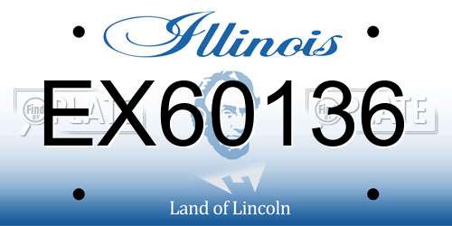 EX60136 Illinois License Plate