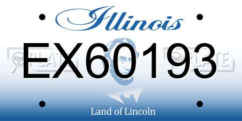 EX60193 Illinois License Plate