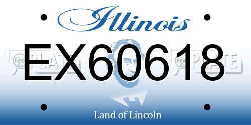 EX60618 Illinois License Plate