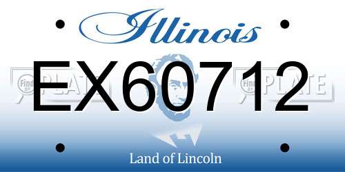 EX60712 Illinois License Plate