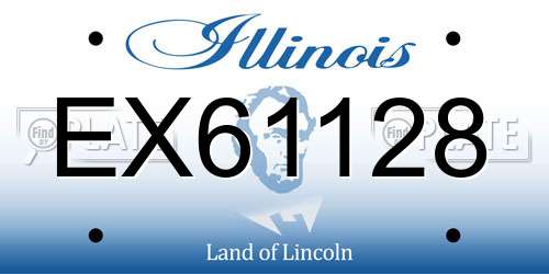 EX61128 Illinois License Plate