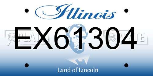EX61304 Illinois License Plate