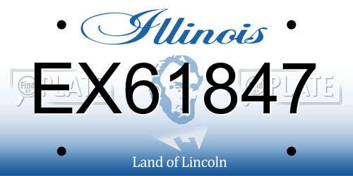 EX61847 Illinois License Plate