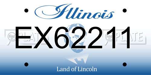 EX62211 Illinois License Plate