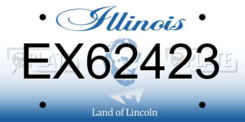 EX62423 Illinois License Plate