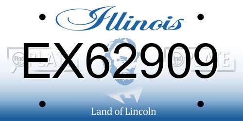 EX62909 Illinois License Plate