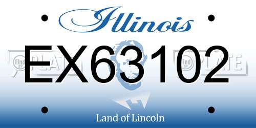 EX63102 Illinois License Plate