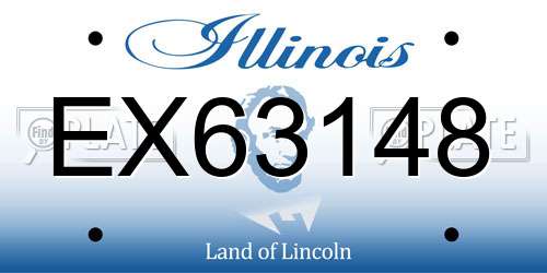EX63148 Illinois License Plate