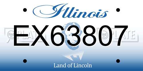 EX63807 Illinois License Plate
