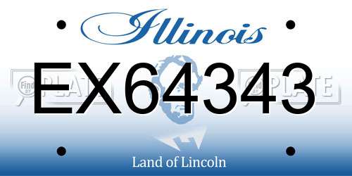 EX64343 Illinois License Plate