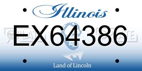 EX64386 Illinois License Plate
