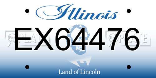 EX64476 Illinois License Plate