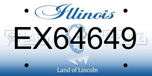 EX64649 Illinois License Plate