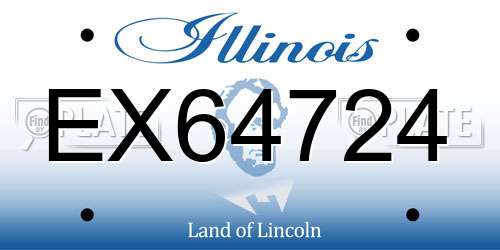 EX64724 Illinois License Plate