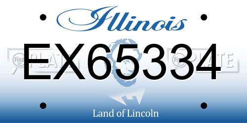 EX65334 Illinois License Plate