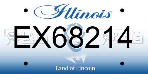 EX68214 Illinois License Plate
