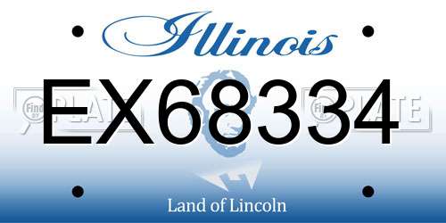 EX68334 Illinois License Plate