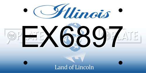 EX6897 Illinois License Plate