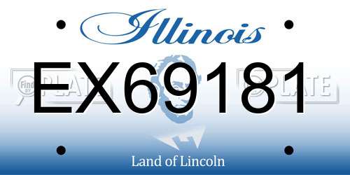 EX69181 Illinois License Plate