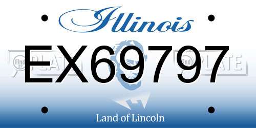 EX69797 Illinois License Plate