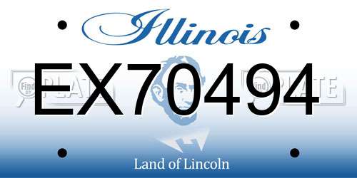 EX70494 Illinois License Plate
