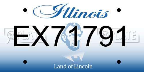 EX71791 Illinois License Plate