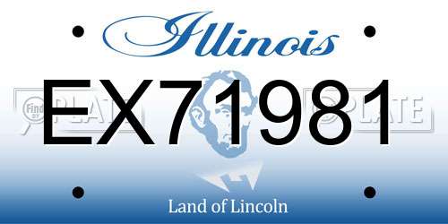 EX71981 Illinois License Plate