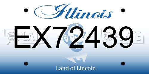 EX72439 Illinois License Plate
