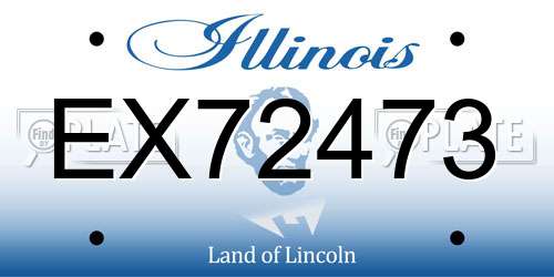 EX72473 Illinois License Plate