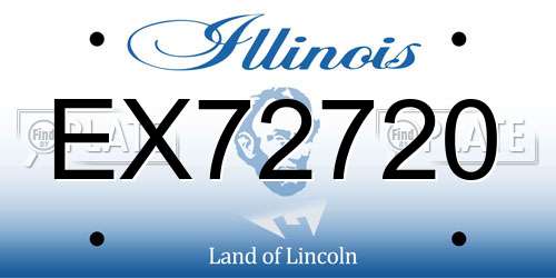 EX72720 Illinois License Plate