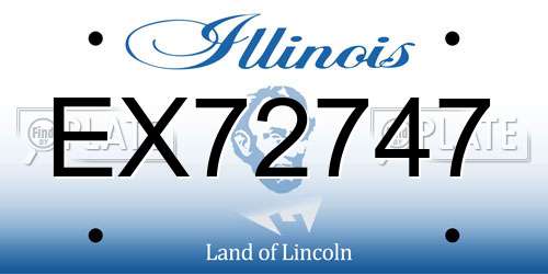 EX72747 Illinois License Plate